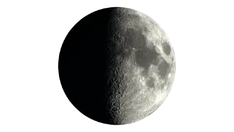 1st quarter Current Moon phase illustration