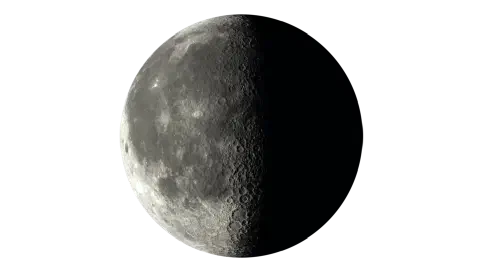 3rd quarter Current Moon phase illustration